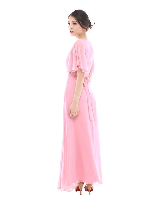 Victoria Maxi Dress in Dusty Pink